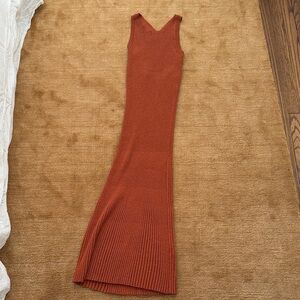 Anthropologie Terracotta Knit Dress